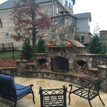Outdoor fireplace and grill Weddington NC