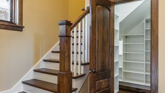 2 and 1/4 red oak, Antique Brown stain and 3 coats of satin finish