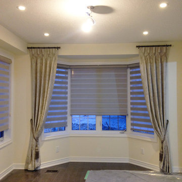 Blinds and Drapes Side panel combinations