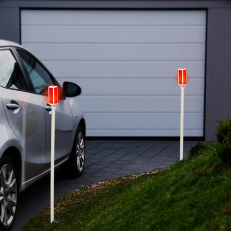 43"H Driveway Markers with Solar-Powered Red LED Lights - Set of 2