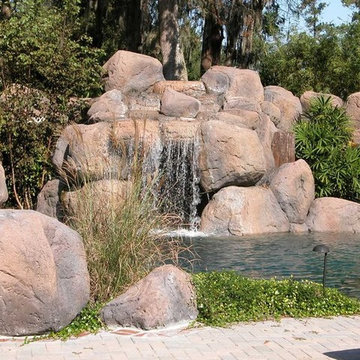 Tropical Pool with Natural Grotto Feature