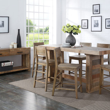 Norman Reclaimed Pine 77" Gathering Table Distressed Natural