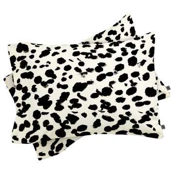 Deny Designs Amy Sia Animal Spot Black And White Pillow Shams, Queen