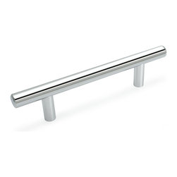 Cosmas - Cosmas 305-3.5CH Polished Chrome 3-1/2&rdquo; CTC (89mm) Euro Bar Pull [10-PACK] - Cabinet And Drawer Handle Pulls
