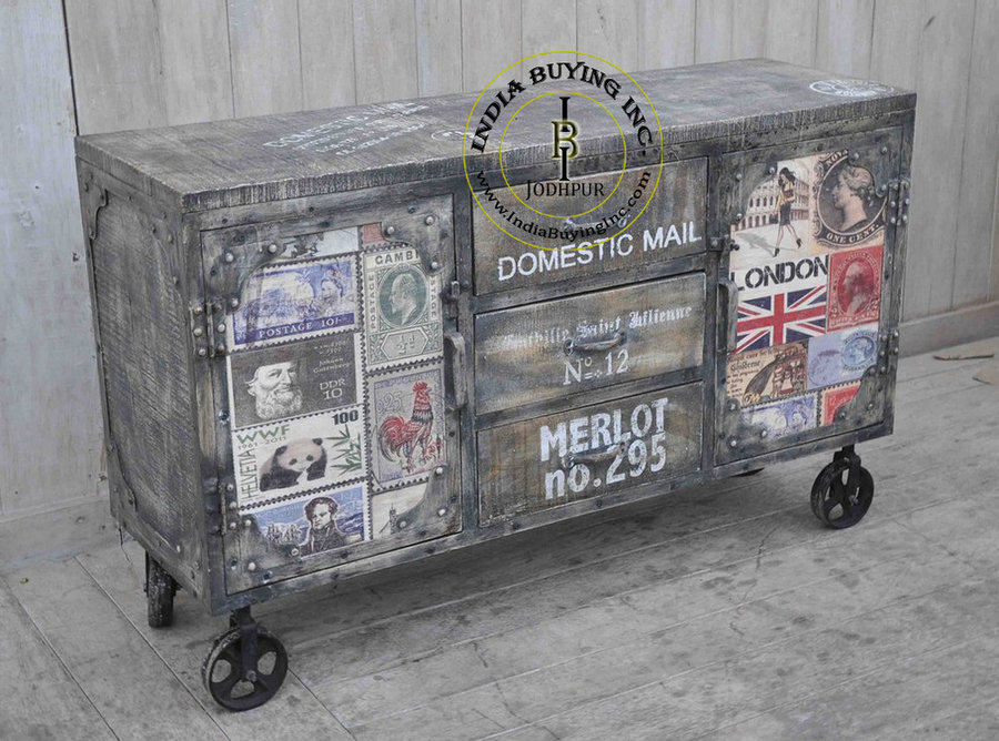 Industrial retro vintage french furniture