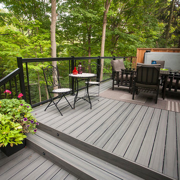 Some custom decks built by Hickory Dickory Decks using Armadillo decking.