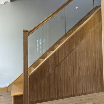 Plywood Bespoke Staircase with built in storage Oswestry