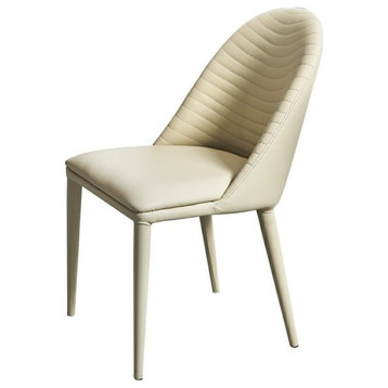 Nordic Design Leisure Backrest Dining Chair, Beige