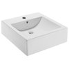 Voltaire 18" Square Ceramic Wall Hung Sink