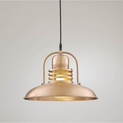 H-7210-C-24-Amber Crackle 1-Light Pendant Light - Pendant Lighting