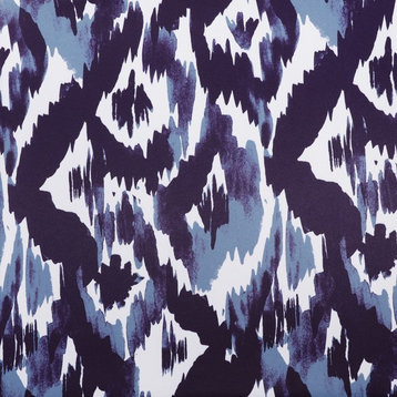 Bukhara Blue Blackout Room Darkening Fabric Sample, 4"x4"