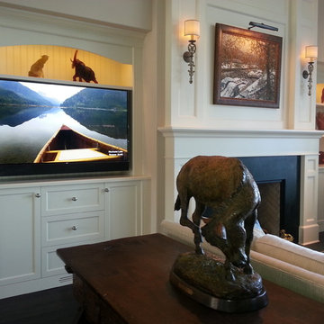 Great Room (Custom Speaker Bar, Ported Subwoofer in Cabinet Toe Kick)