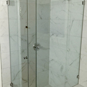90 Degree Frameless Glass Shower Doors, Greater Vancouver Shower Glass