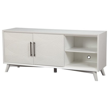 Alpine Furniture Tranquility Wood TV Console in White