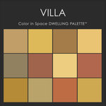 Benjamin Moore® Paint colors - Color in Space Villa Palette™--rich & earthy - Each palette consists of twelve Benjamin Moore® paint colors in 4" swatches and no colors are repeated. The intentional selection of the twelve colors ensures that they are energetically balanced and will create the feeling of the dwelling for which it is named.