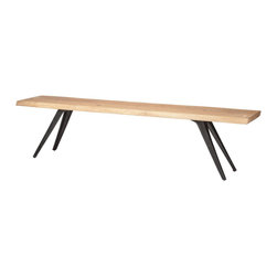 Nuevo - Small / Raw Oak & Blackened - Upholstered Benches