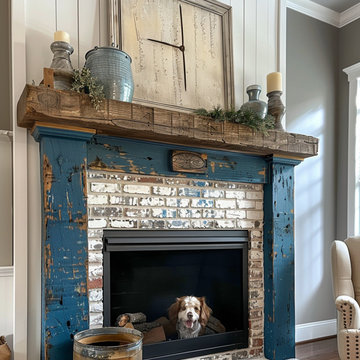 Colored Fireplace Mantels