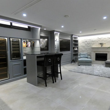 Un salón en el sótano