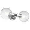 Downtown 2 Light Polished Chrome Sphere Vanity Sconce