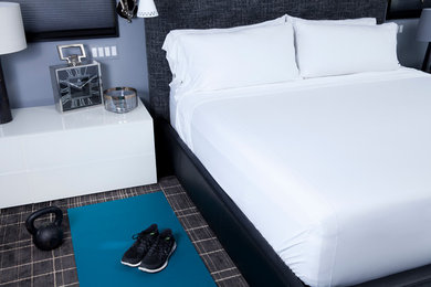 Inspiration for a contemporary bedroom remodel in Salt Lake City