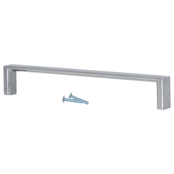 Thin Sleek Square 5-1/32" (128mm) Centers Chrome, Cabinet Pull / Handle