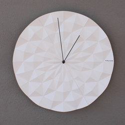 facet clock &ndash; white - Clocks