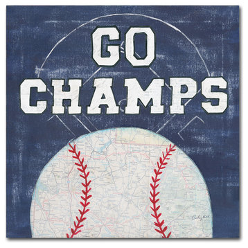 Courtney Prahl 'On the Field III Go Champs' Canvas Art, 35 x 35