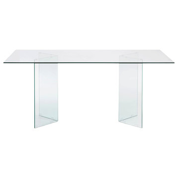 Clear Glass Dining Table | La Forma Burano