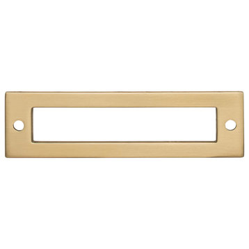 Top Knobs TK924 Hollin 3-3/4 Inch Center to Center Pull Backplate - Honey