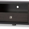 Beasley TV Cabinet With 2 Sliding Doors and Drawer,Dark Brown, 70"