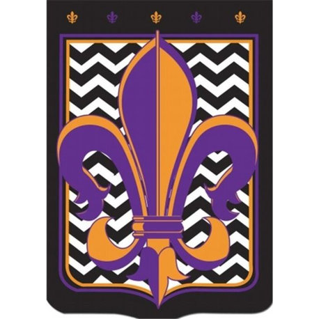 Black Chevron Purple/Gold, Large