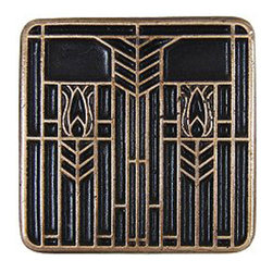 Inviting Home Inc. - Prairie Tulip Knob, Antique-Style Solid Bronze - Cabinet And Drawer Knobs