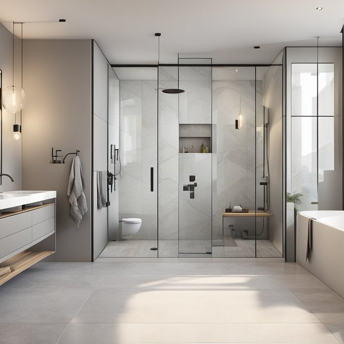 A modern bathroom