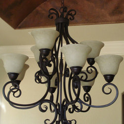 Wrought Iron Chandelier - Chandeliers