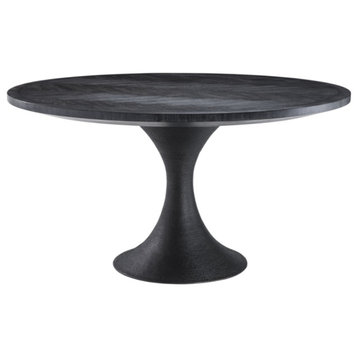 Round Charcoal Dining Table | Eichholtz Melchior