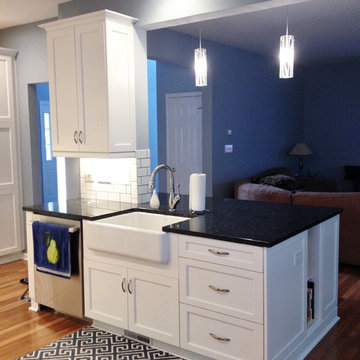 Blue and Grey Contemporary Kitchen