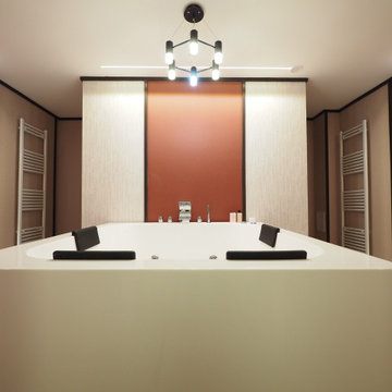 Premium Ensuite Bathroom with Large Central Whirlpool Tub