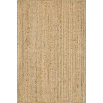 Braided Rectangle Area Rug 6'3"x9'2" Jewel Collection, Jute