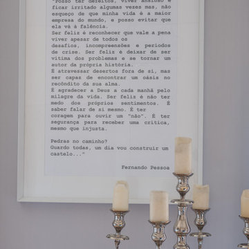 Bedroom with Framed Text Artwork, Chiado