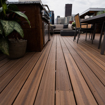 Downtown Living Rooftop Deck -- Envision Distinction Spiced Teak composite deck