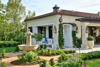 Inspiration for a large transitional home design remodel in San Diego