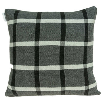 20" X 7" X 20" Transitional Gray Pillow Cover With Poly Insert