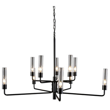 Maddy 10-Light Iron And Glass Chandelier By Kosas  Home