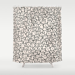 A Lot of Cats Shower Curtain by Kitten Rain - Shower Curtains