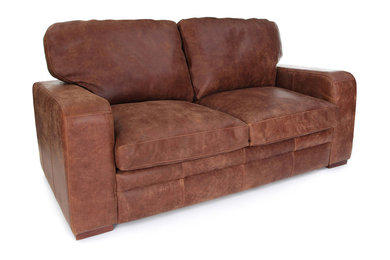 Urbanite - Rustic Leather 2 Seater Sofa