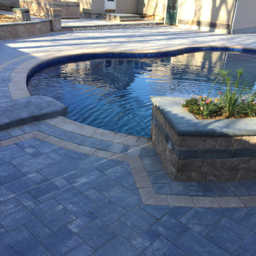 Cambridge Pavers Montauk Blue Ledgestone Pool Patio - Miller Place, NY 11764