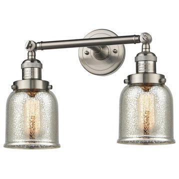 Innovations 2-LT Small Bell 15" Bathroom Fixture - Brushed Satin Nickel