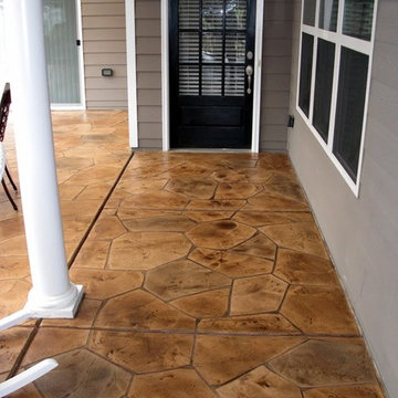 Hand-Cut Flagstone Patio Overlay