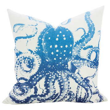 Ombre Octopus Pillow in Blue