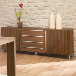 Domitalia Modern Sideboard Life-2C Walnut - $1.799.00 - Buffets And Sideboards